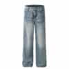 Wash water gradient loose jeans