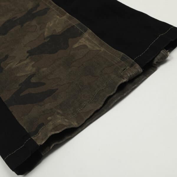 Zipper micro flared jeans