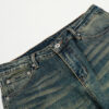 564899317 Washed and worn punk denim bell bottoms