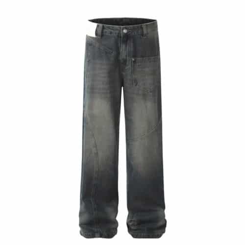 564899350 Washed gradient denim work pants