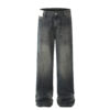 Washed gradient denim work pants